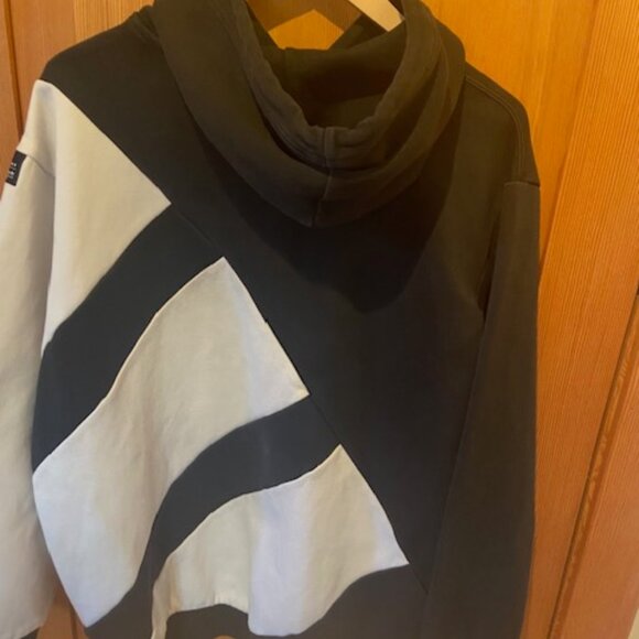 Adidas Originals Black/White Colorblock Hoodie Sweatshirt Mens XL - Picture 4 of 4